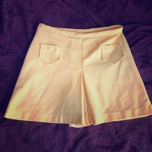 Vintage retro high waist yellow tennis skort XL